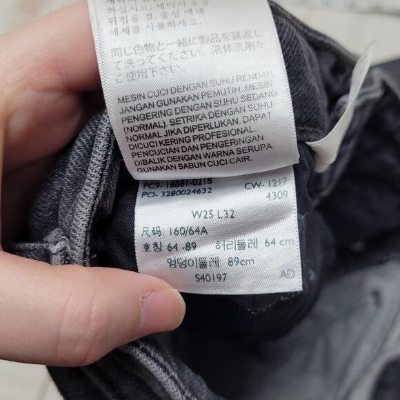 Levis 711 Mid rise gray ripped skinny jeans - Picture 2 of 9